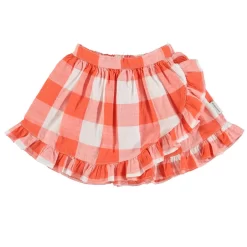 Gingham Skirt Red
