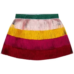 Stella McCartney Kids Skirt With Fringes Multicolor