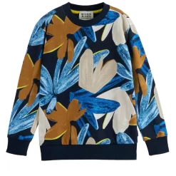 Scotch & Soda Floral Sweatshirt Black