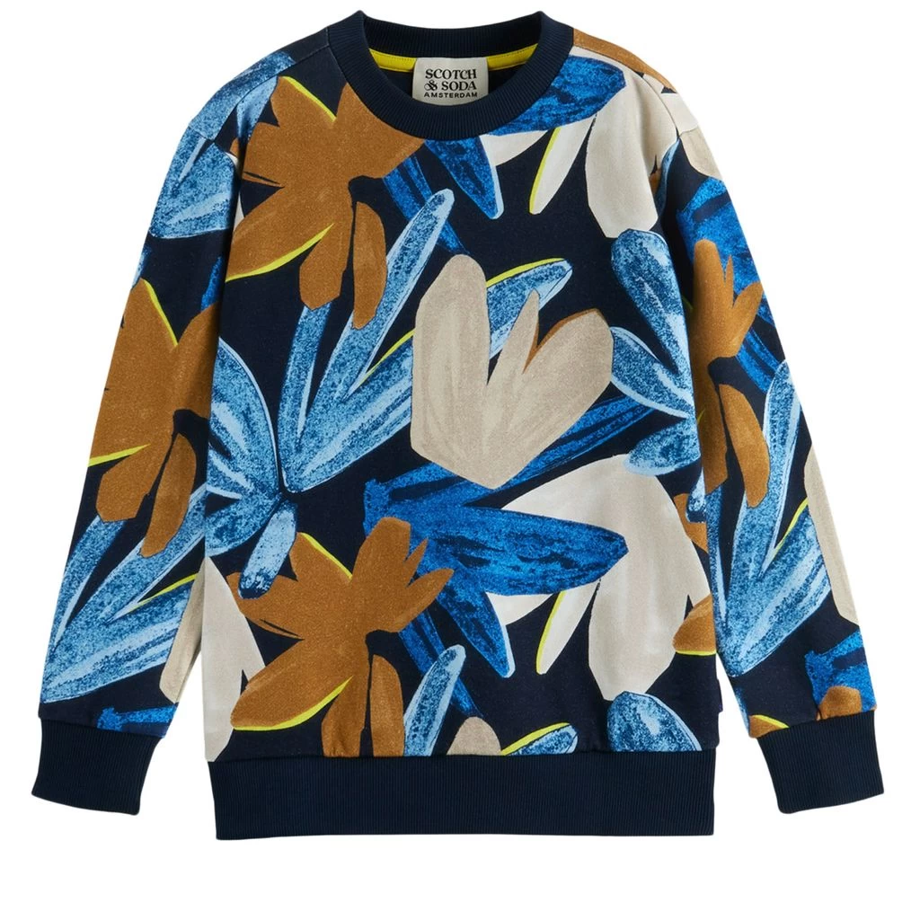 Scotch & Soda Floral Sweatshirt Black 1 Scotch & Soda Floral Sweatshirt Black