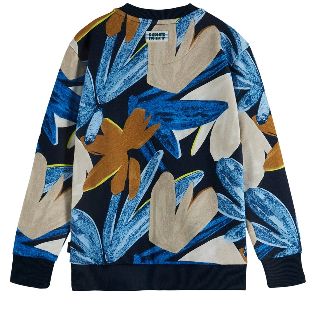 Scotch & Soda Floral Sweatshirt Black 2 Scotch & Soda Floral Sweatshirt Black - Image 2