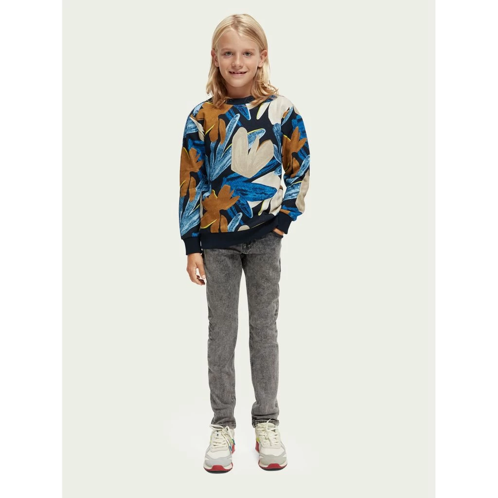 Scotch & Soda Floral Sweatshirt Black 4 Scotch & Soda Floral Sweatshirt Black - Image 4
