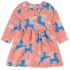 Mini Rodini GOTS Horses Printed Dress Pink
