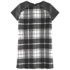 Mayoral Tartan Faux Leather Dress Black
