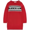 SONIA RYKIEL Red Branded Knit Jumper Dress