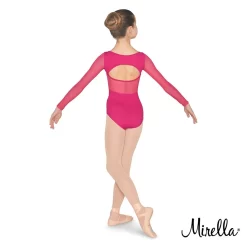 Open Diamante Back Long Sleeved Leotard Pink -PETIT BATEAU Store 1024x1024 2147