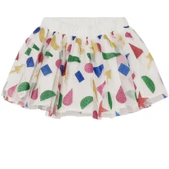 Stella McCartney Kids Printed Tulle Skirt White