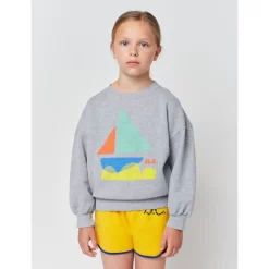 Bobo Choses Sailboat Sweatshirt Light Gray -PETIT BATEAU Store 1024x1024 218