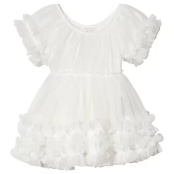 Frilly Dress White