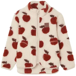 Austin Pile Printed Fleece Jacket Rust White Apple