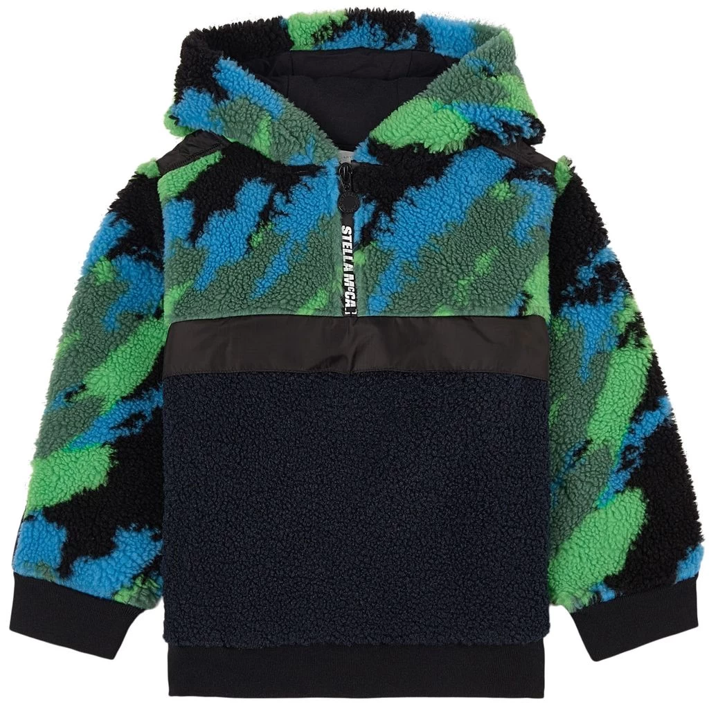 Stella McCartney Kids Printed Fleece Sweater Blue 1 Stella McCartney Kids Printed Fleece Sweater Blue