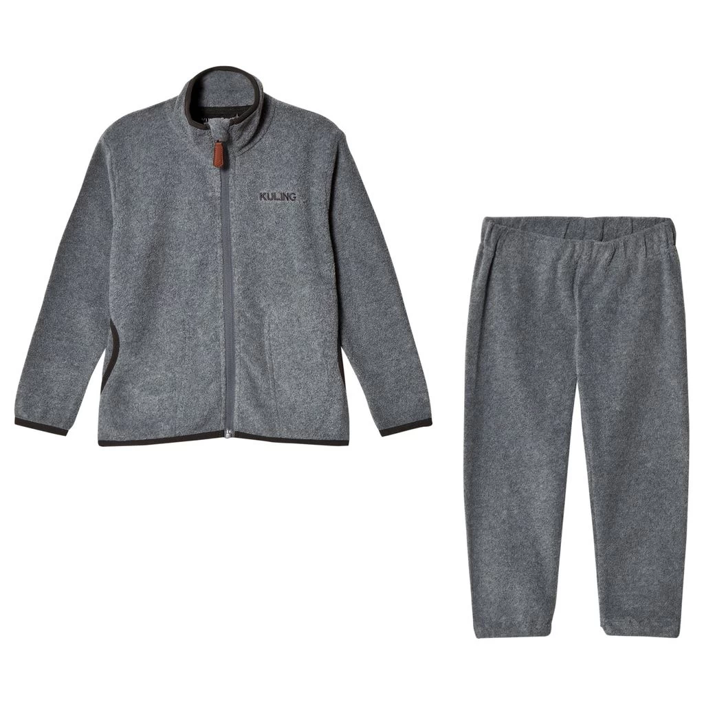North Pole Fleece Set Grey Melange 1 North Pole Fleece Set Grey Melange