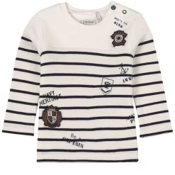 Ikks Striped Graphic Sweatshirt White
