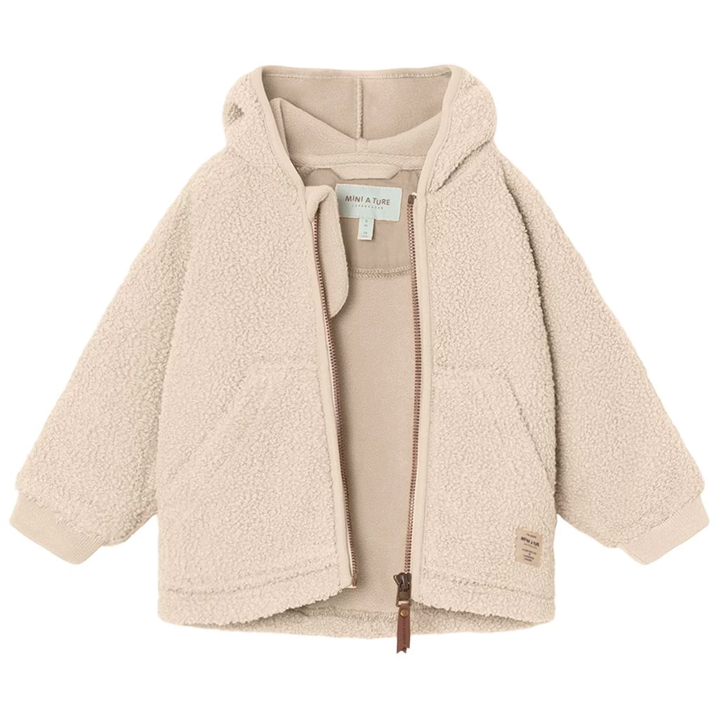 Mini A Ture Liff Teddy Fleece Jacket Sand Dollar 3 Mini A Ture Liff Teddy Fleece Jacket Sand Dollar - Image 3