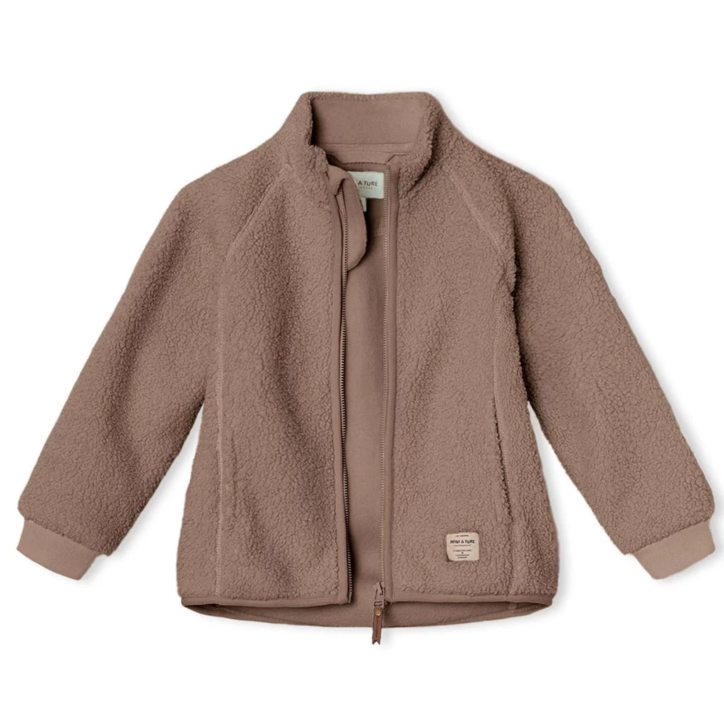 Mini A Ture Cedric Teddy Fleece Jacket Brownie 2 Mini A Ture Cedric Teddy Fleece Jacket Brownie - Image 2