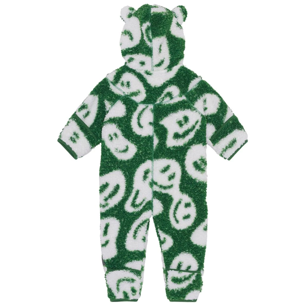 Molo Umeko Fleece Coverall Smile On Green 2 Molo Umeko Fleece Coverall Smile On Green - Image 2