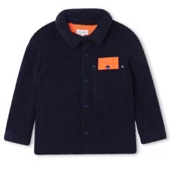 Marc Jacobs Branded Teddy Fleece Jacket Navy