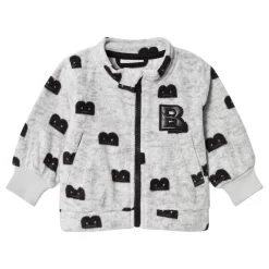 B-Moji Fleece Sweater Grey Melange