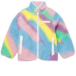 Stella McCartney Kids Fleece Jacket With Tie-dye Effect Multicolor