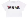 Monnalisa Logo Crop T-Shirt White