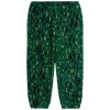 Mini Rodini Fleece Pants With Leopard Print Green
