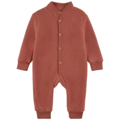 Fleece Onesie In Wool Burnt Pink