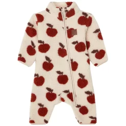 Austin Pile Printed Fleece Coverall Rust White Apple