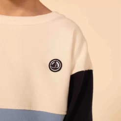 PETIT BATEAU Color-blocked Sweatshirt Cream -PETIT BATEAU Store 1024x1024 270