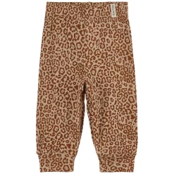 Wool Pants Brown Leopard
