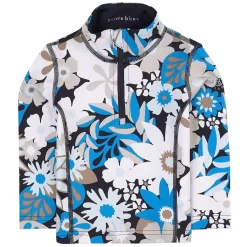 POIVRE BLANC Flower Print Baselayer Top Blue