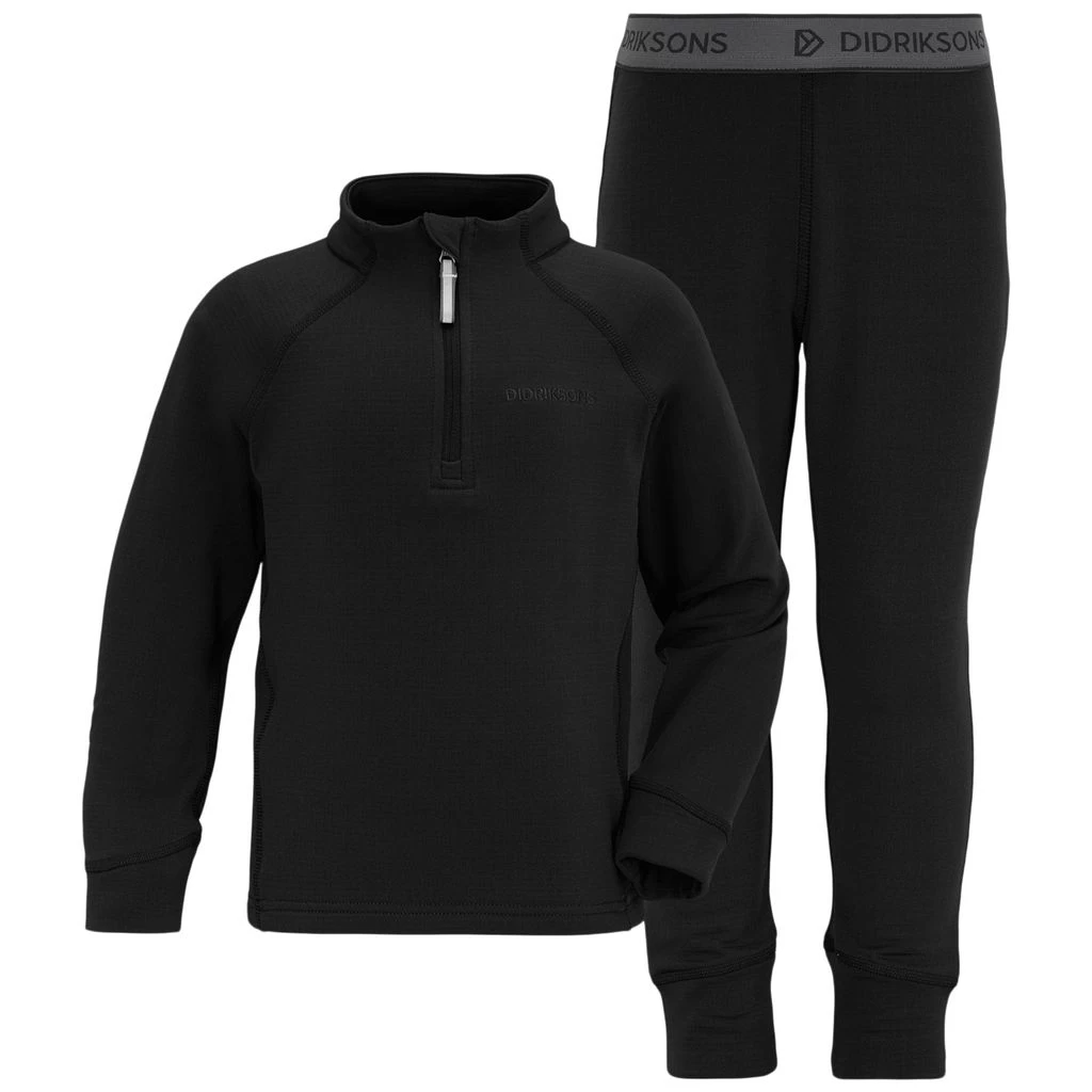 DIDRIKSONS Jadis Kids Baselayer Set Black 1 DIDRIKSONS Jadis Kids Baselayer Set Black