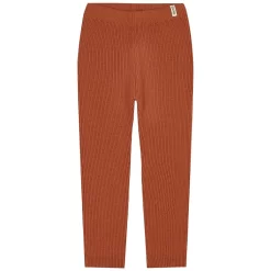Rib-knit Pants Rust