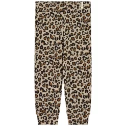 Wool Leopard Pants Beige