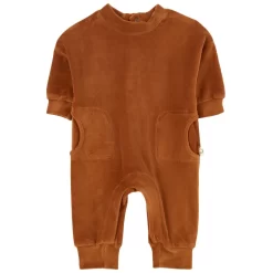 Organic Velour One-piece Caramel