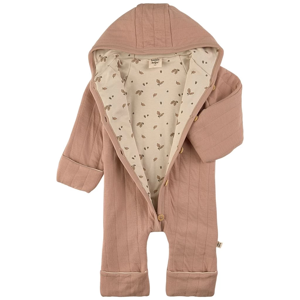 Quilted Padded Onesie Oak/Acorn 2 Quilted Padded Onesie Oak/Acorn - Image 2