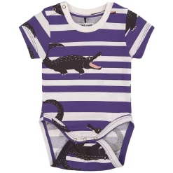 Mini Rodini Crocodiles Baby Body Purple
