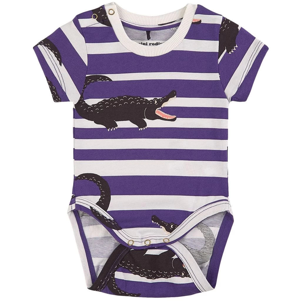 Mini Rodini Crocodiles Baby Body Purple 1 Mini Rodini Crocodiles Baby Body Purple