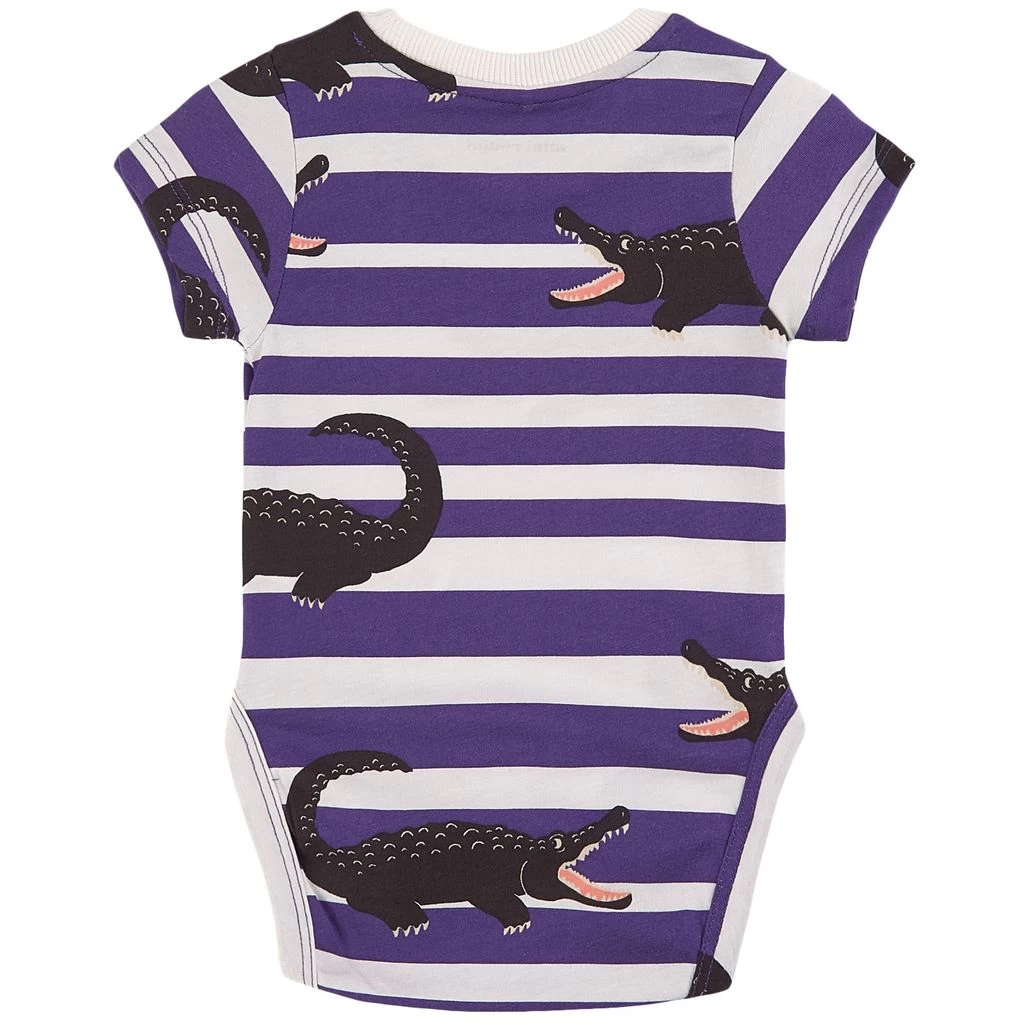 Mini Rodini Crocodiles Baby Body Purple 2 Mini Rodini Crocodiles Baby Body Purple - Image 2