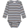 Minymo Striped Ribbed Baby Body Parisian Night
