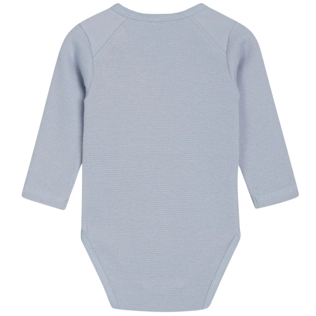 Hust & Claire GOTS Buster Baby Body Dusty Blue 2 Hust & Claire GOTS Buster Baby Body Dusty Blue - Image 2