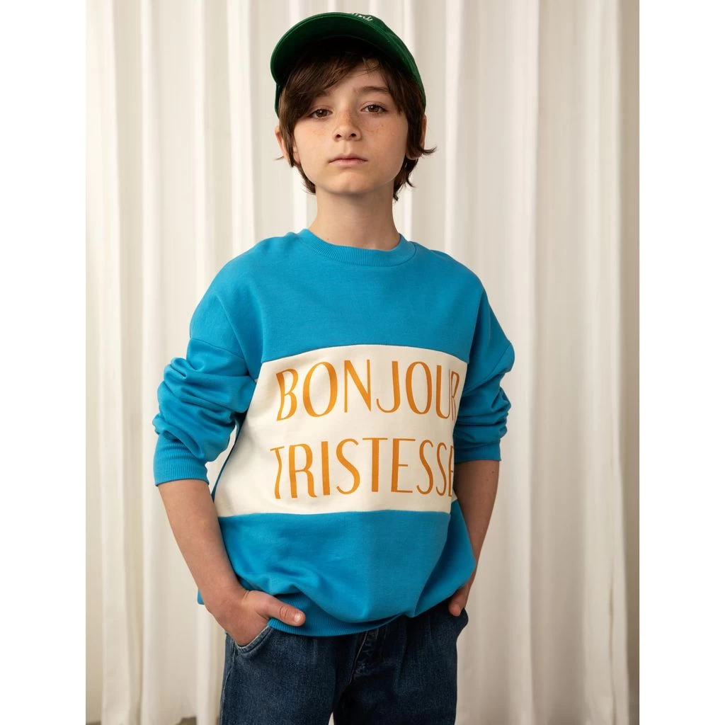 Mini Rodini Bonjour Tristesse Sweatshirt Blue 5 Mini Rodini Bonjour Tristesse Sweatshirt Blue - Image 5