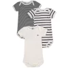 PETIT BATEAU 3-Pack Baby Bodies Navy