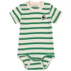 Mini Rodini Striped Baby Body Green
