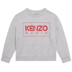 Kenzo Branded Sweatshirt Gray Melange