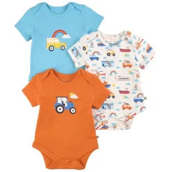 Frugi 3-Pack Super Special GOTS Baby Bodies Land Sea Sky