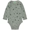 Printed Wool Baby Body Pale Sage