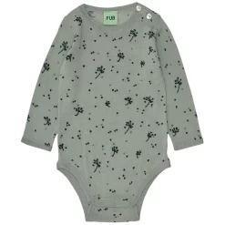 Printed Wool Baby Body Pale Sage