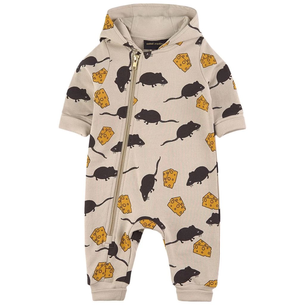 Mini Rodini Printed Onesie Gray 1 Mini Rodini Printed Onesie Gray