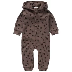 Ribbed Printed One-piece Brown