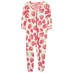 Hatley Delicious Berries Print Footed Baby Body Pink